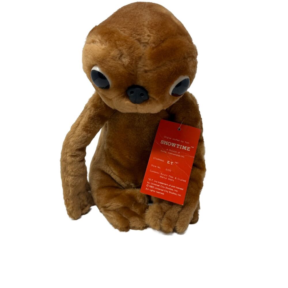 Vintage 1982 Showtime ET Extra Terrestrial Movie Standing Stuffed Plush 11" NWT!